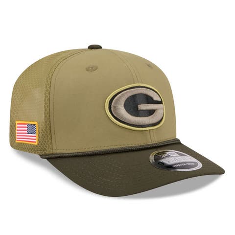 Men's New Era  Green Green Bay Packers 2025 Salute to Service 9SEVENTY Adjustable Hat
