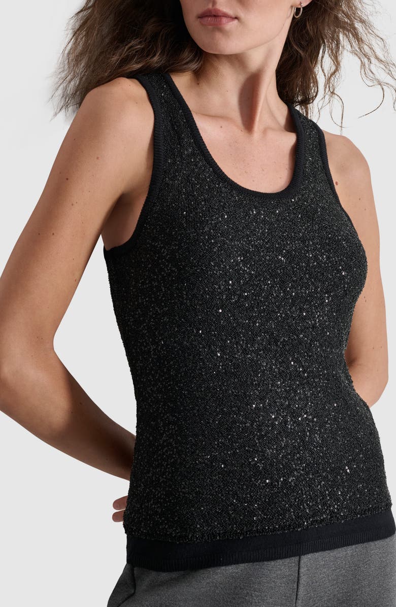 DKNY Sequin Sweater Tank, Alternate, color, 