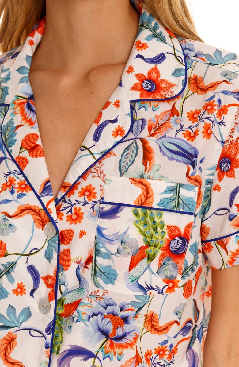 The Lazy Poet Nina Bello Ravello Short Cotton Pajamas, Alternate, color,