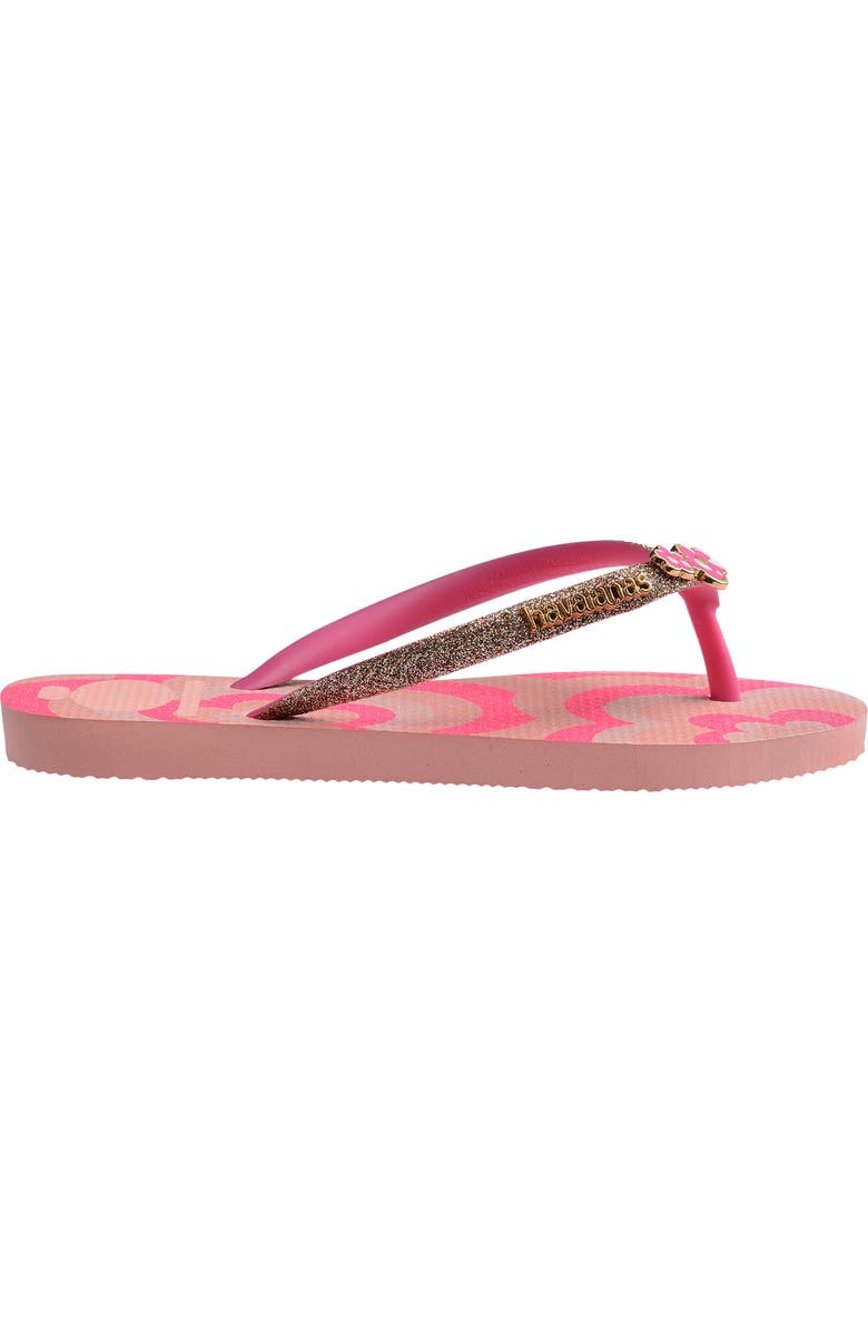 Havaianas Kids' Slim Glitter Sandal, Alternate, color, Blossom/ Pink Flux