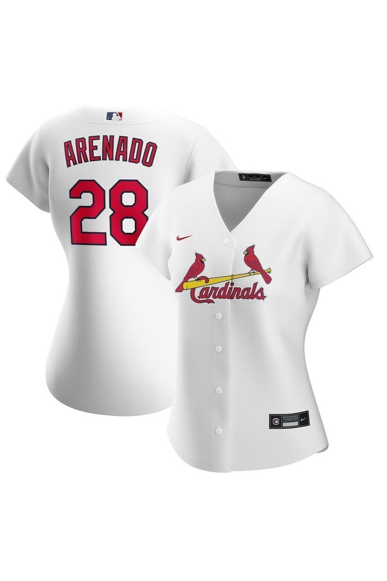 Women's Nike Nolan Arenado White St. Louis Cardinals Home Official Replica Player Jersey, Main, color, WHITE