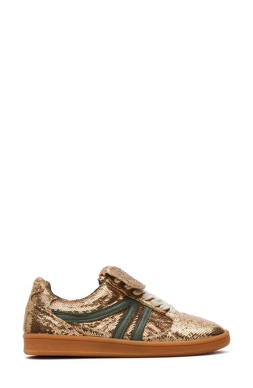 Steve Madden Madrid Sequin Sneaker In Gold Sequin