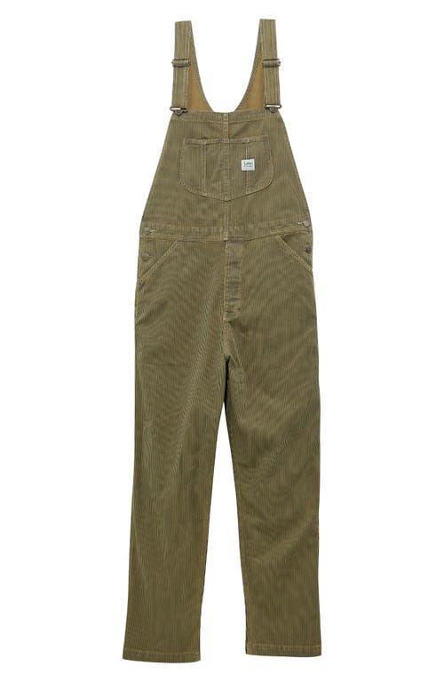 Lee Railroad Stripe Workwear Bib Overalls In Green