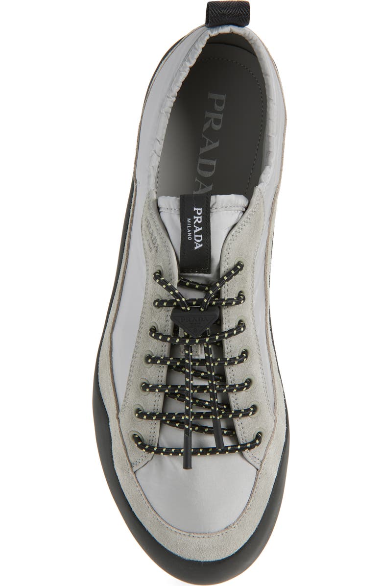 Prada Spitroc Mixed Media Low Top Sneaker, Alternate, color, Nube