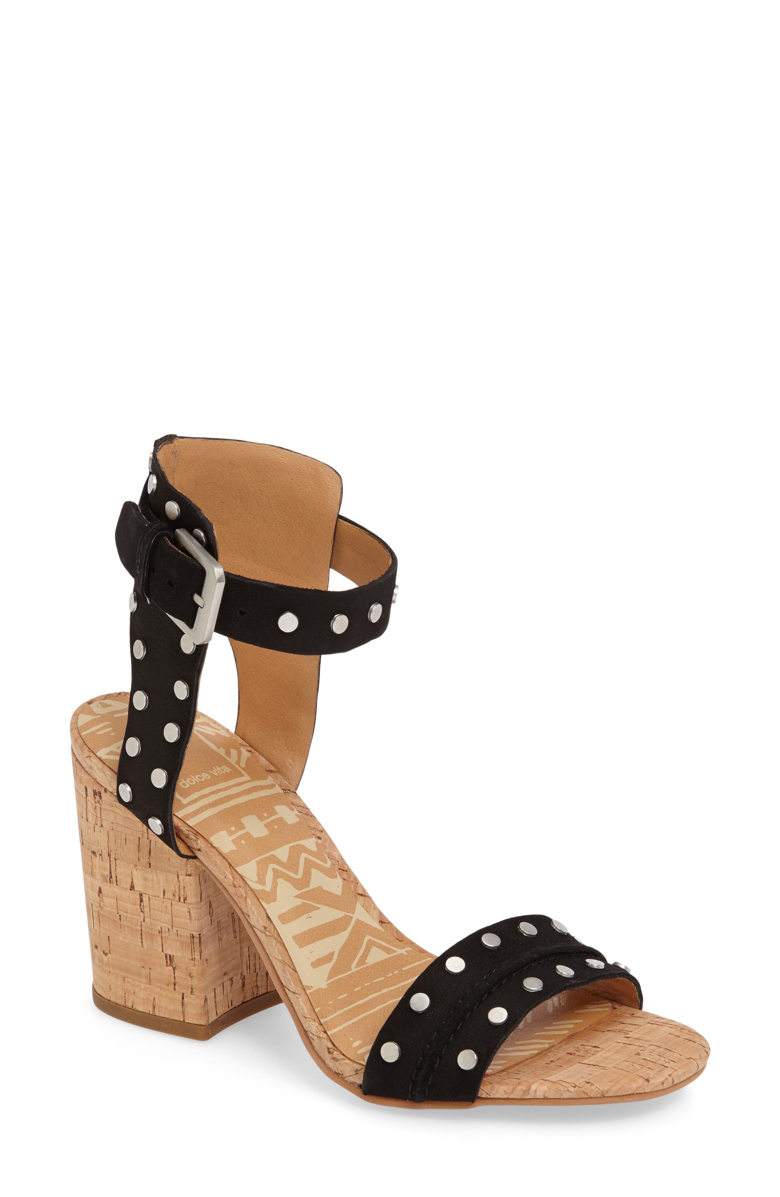 Dolce Vita Essie Studded Block Heel Sandal, Main, color, 