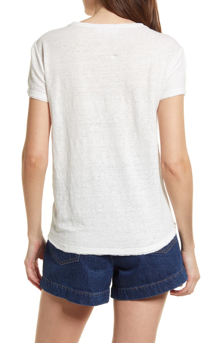 FRAME Easy True Organic Linen T-Shirt, Alternate, color, 