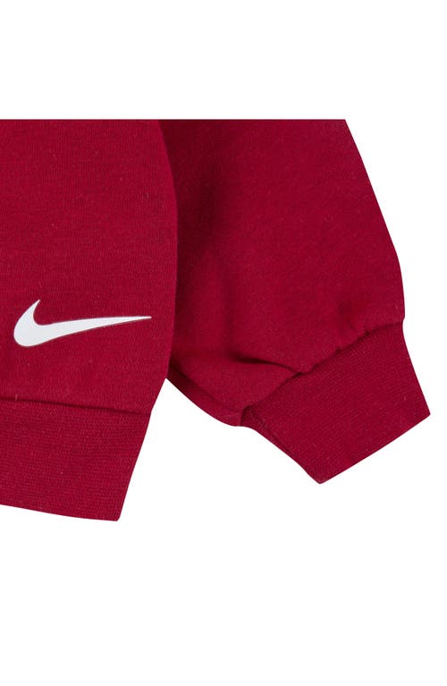 Nike Essentials Fleece Sweatshirt & Joggers Set In Burgundy