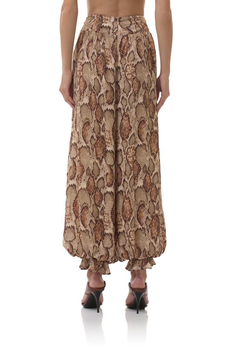 AFRM Vesper Snakeskin Print Pants, Alternate, color, Sand Snake