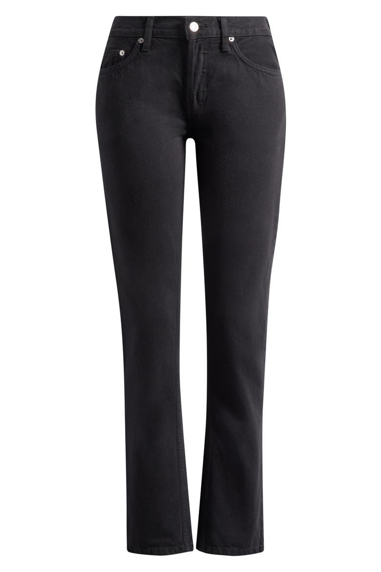 Slim Fit Cigarette Jeans, Main, color, WASHED BLACK