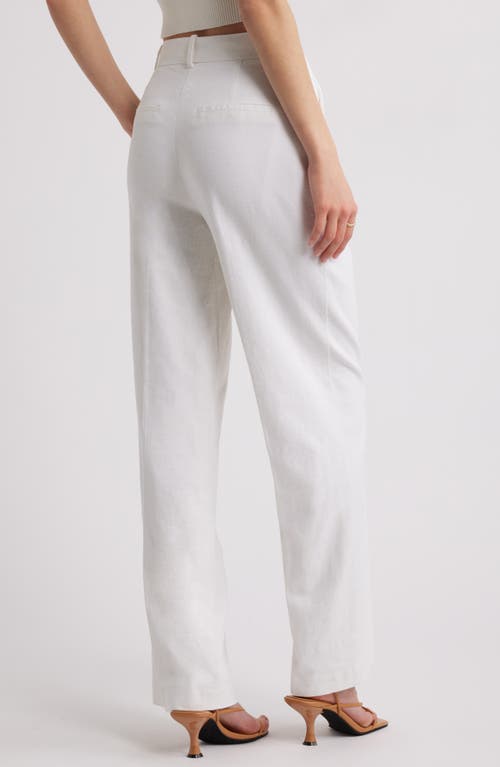 Open Edit Everyday Linen Blend Pants In White