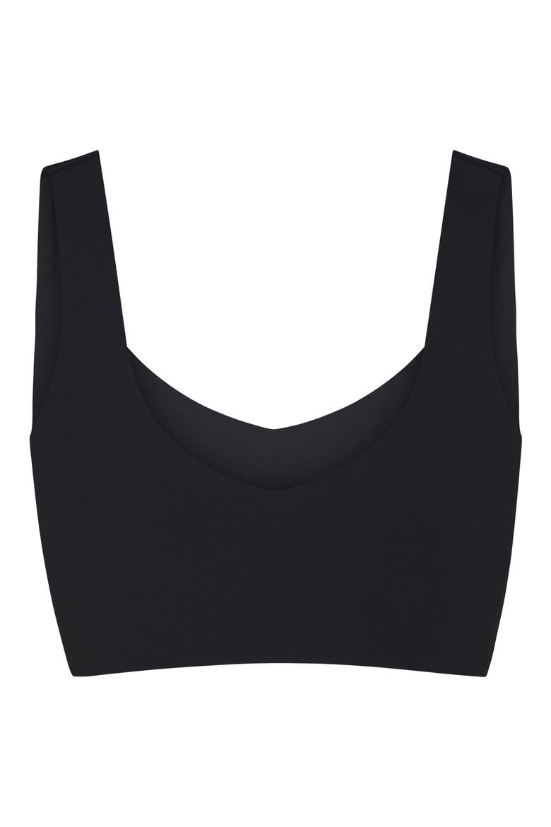 Naked Wireless Plunge Longline Bra, Alternate, color, ONYX