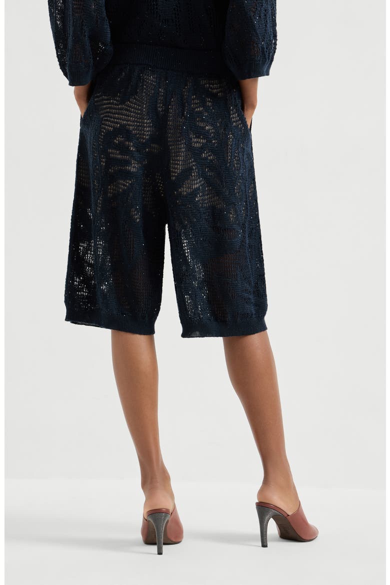 Dazzling water lilies Bermuda shorts, Alternate, color, Blue
