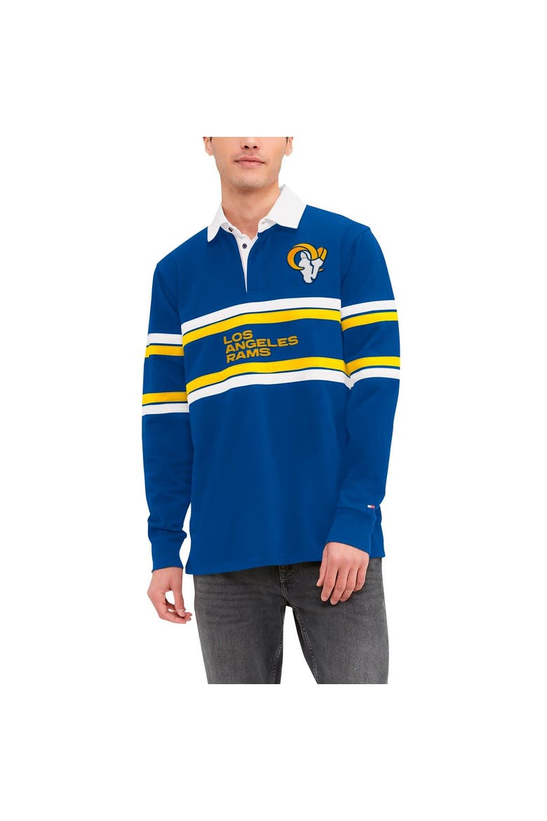 Men's Tommy Hilfiger Royal Los Angeles Rams Cory Varsity Rugby Long Sleeve T-Shirt, Alternate, color, Royal