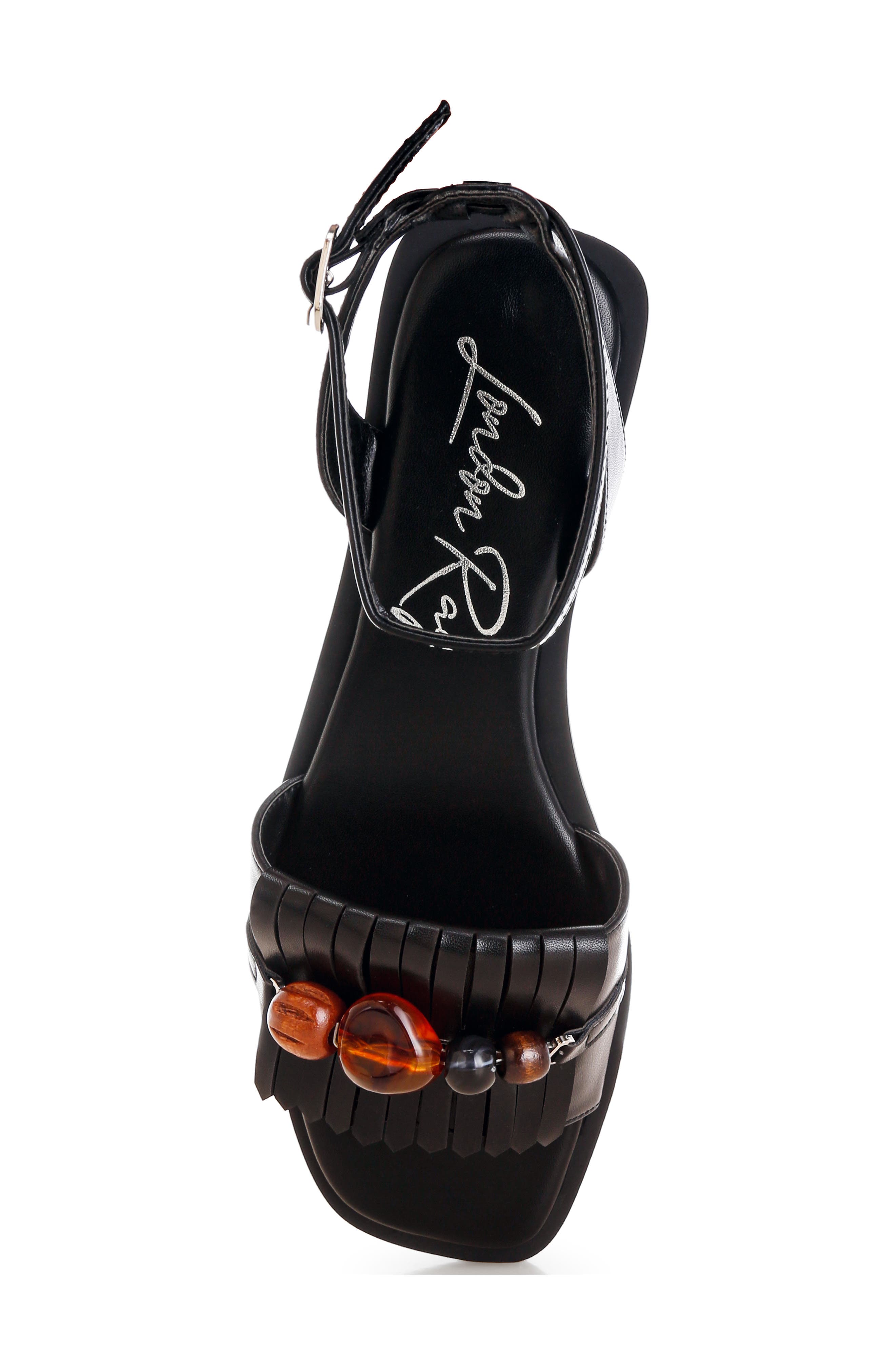 LONDON RAG Morgine Ankle Strap Sandal, Alternate, color, Black