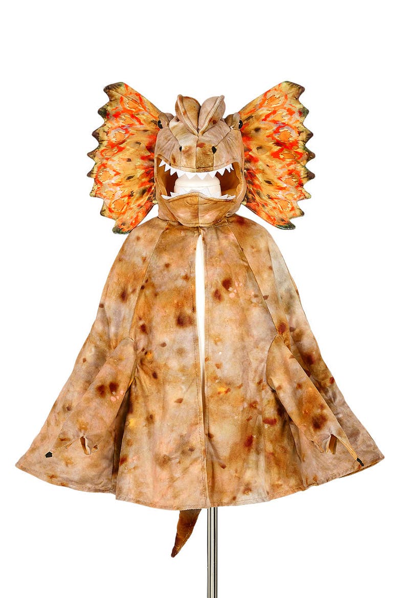 Dilophosaurus Dragon Costume Cape, Alternate, color, Brown