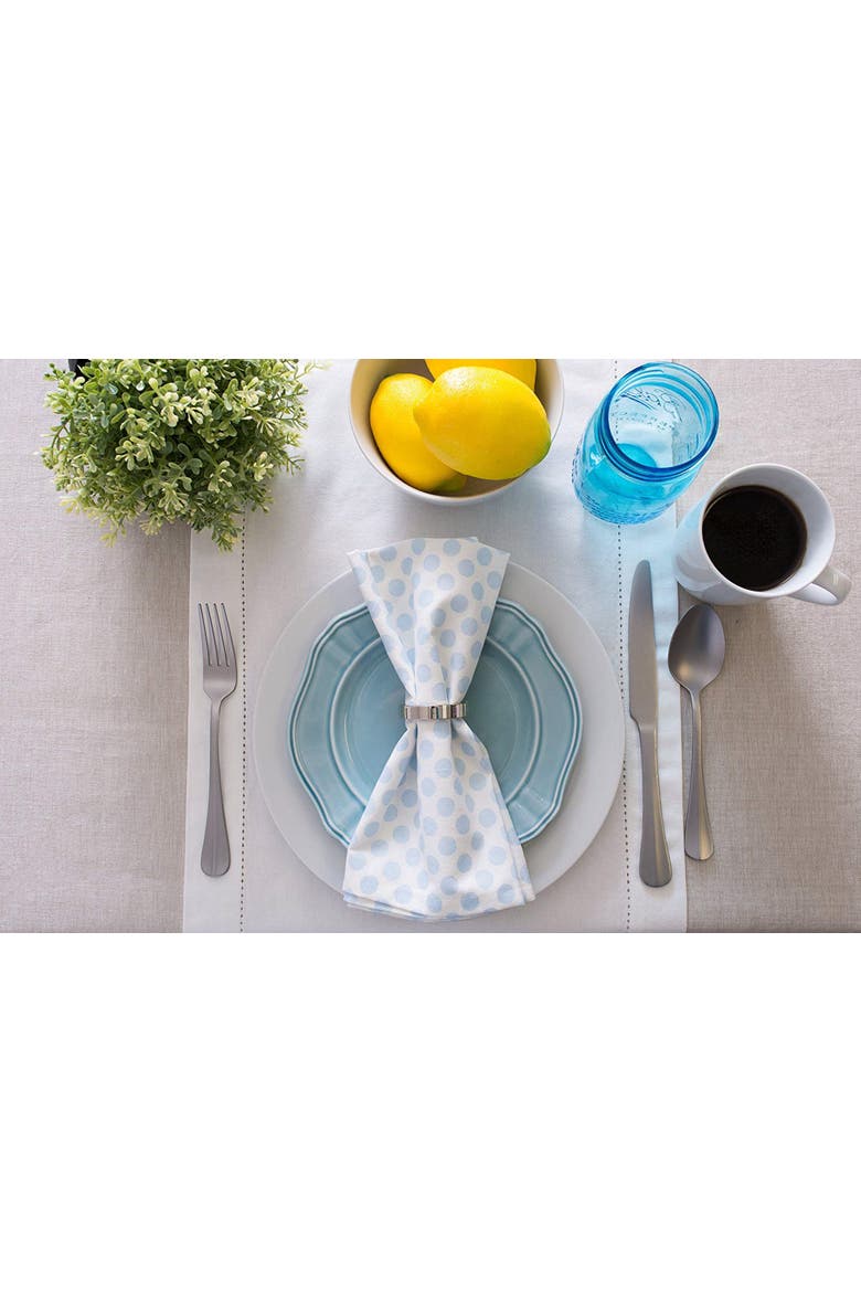 Printed Dots Napkin Set/6, Alternate, color, White