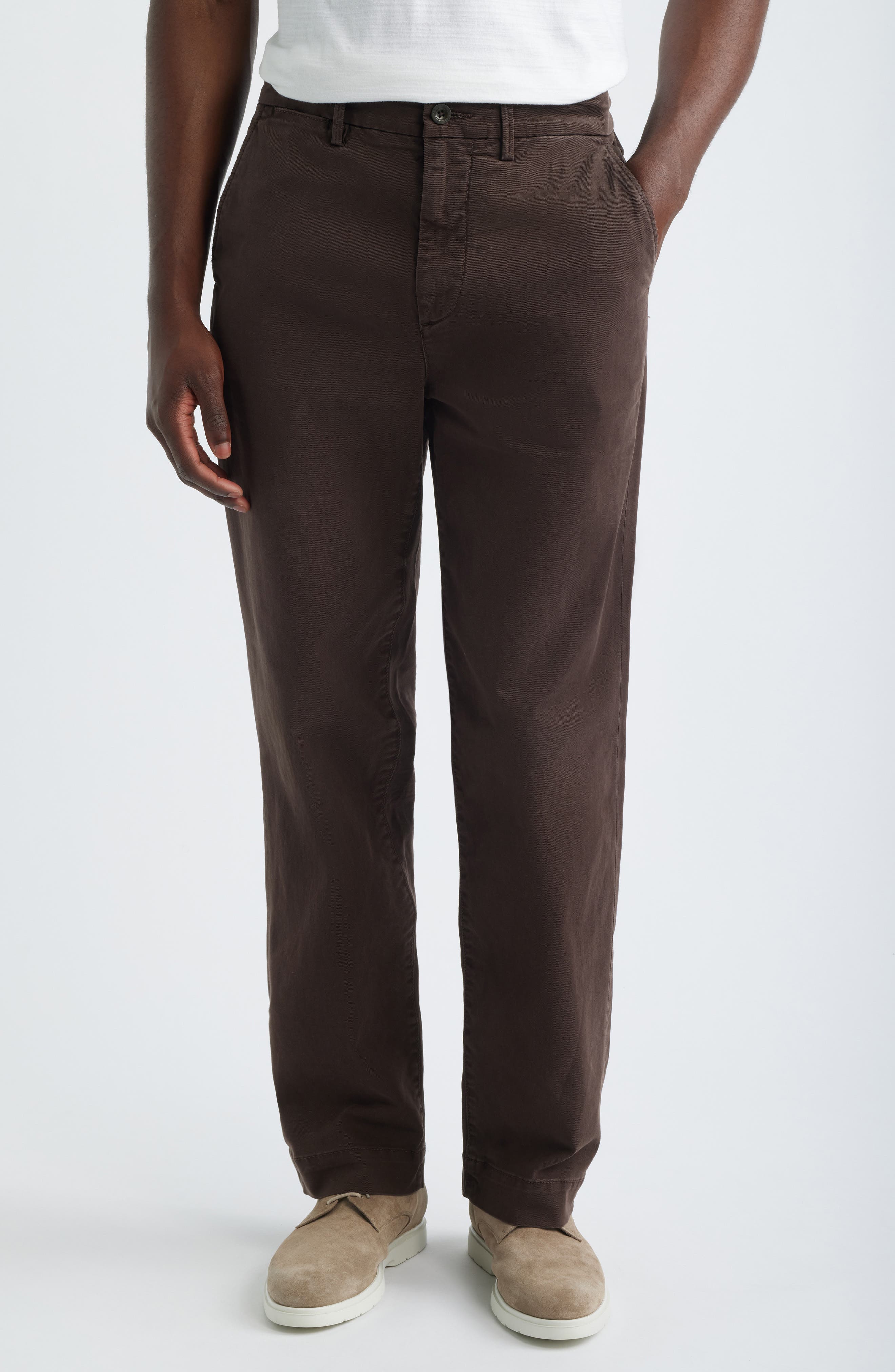 Archie Relaxed Straight Leg Stretch Sateen Pants - image 3