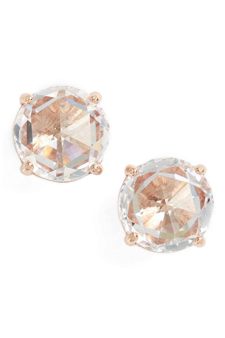 bright idea stud earrings, Main, color, CLEAR/ ROSE