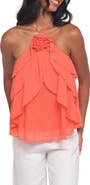 Petal & Pup Zorina Halter Neck Chiffon Top