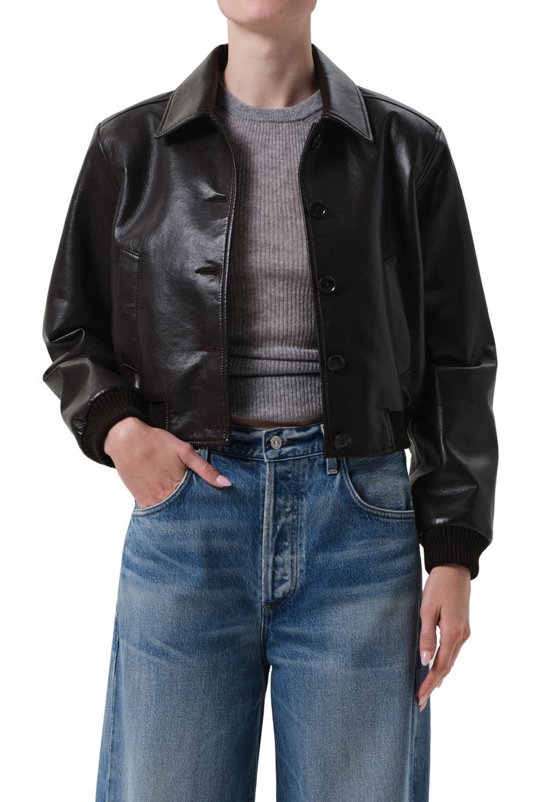 Lola Bomber Jacket, Main, color, BROWN