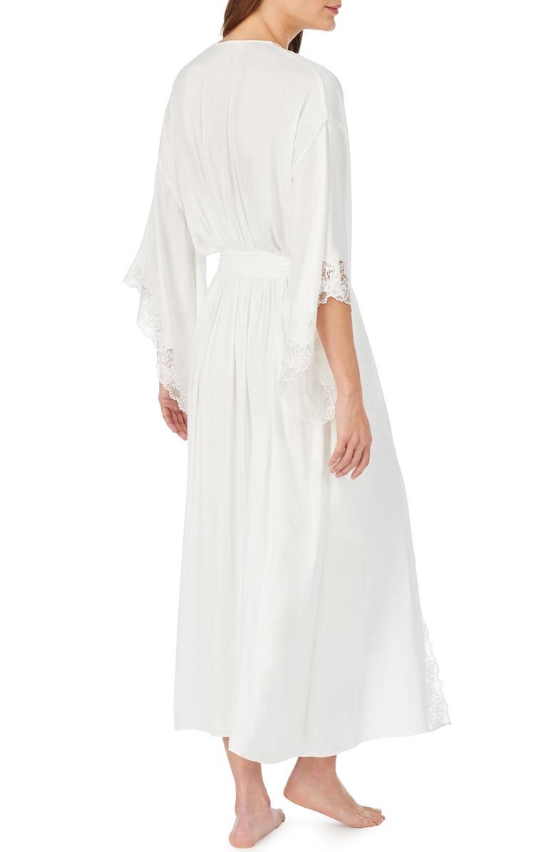 Eileen West Ballet Satin Robe, Alternate, color, Winter White