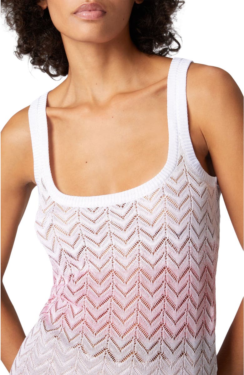 Missoni Shaded Chevron Viscose Tank Top, Alternate, color, Multicoloured