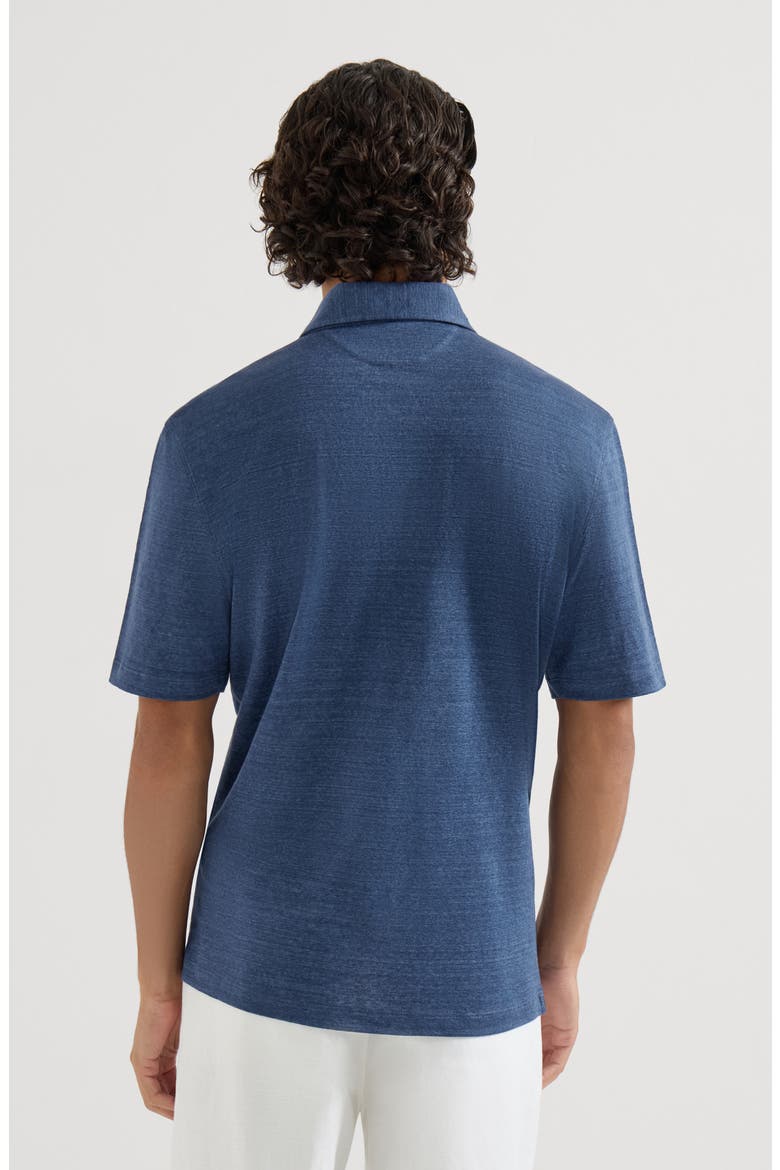 Jersey polo shirt, Alternate, color, Denim