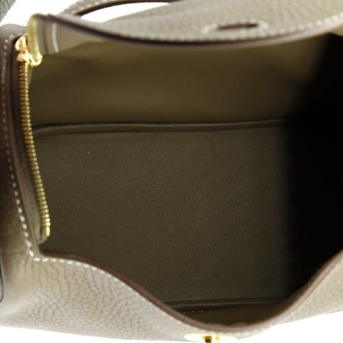 Pre-owned Hermes Hermes Lindy Bag Clemence Mini In Brown
