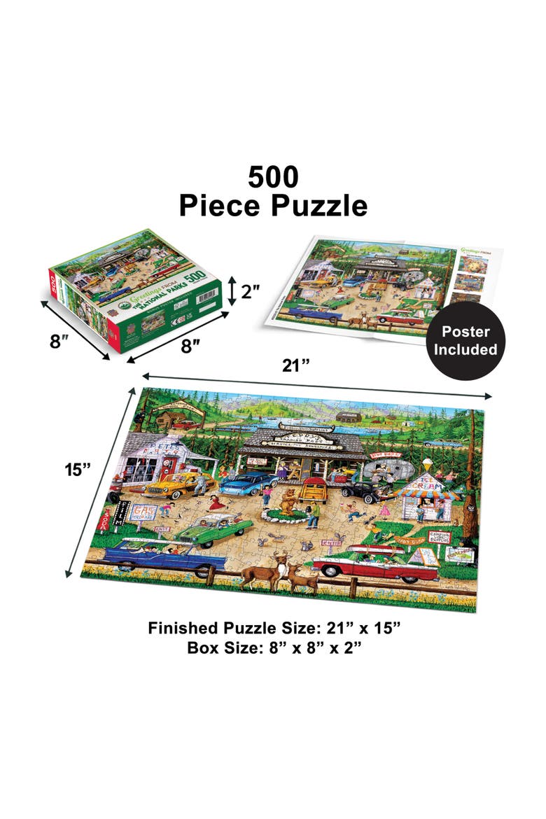 Greetings From National Parks 500 Puzzle, Alternate, color, Multicolor