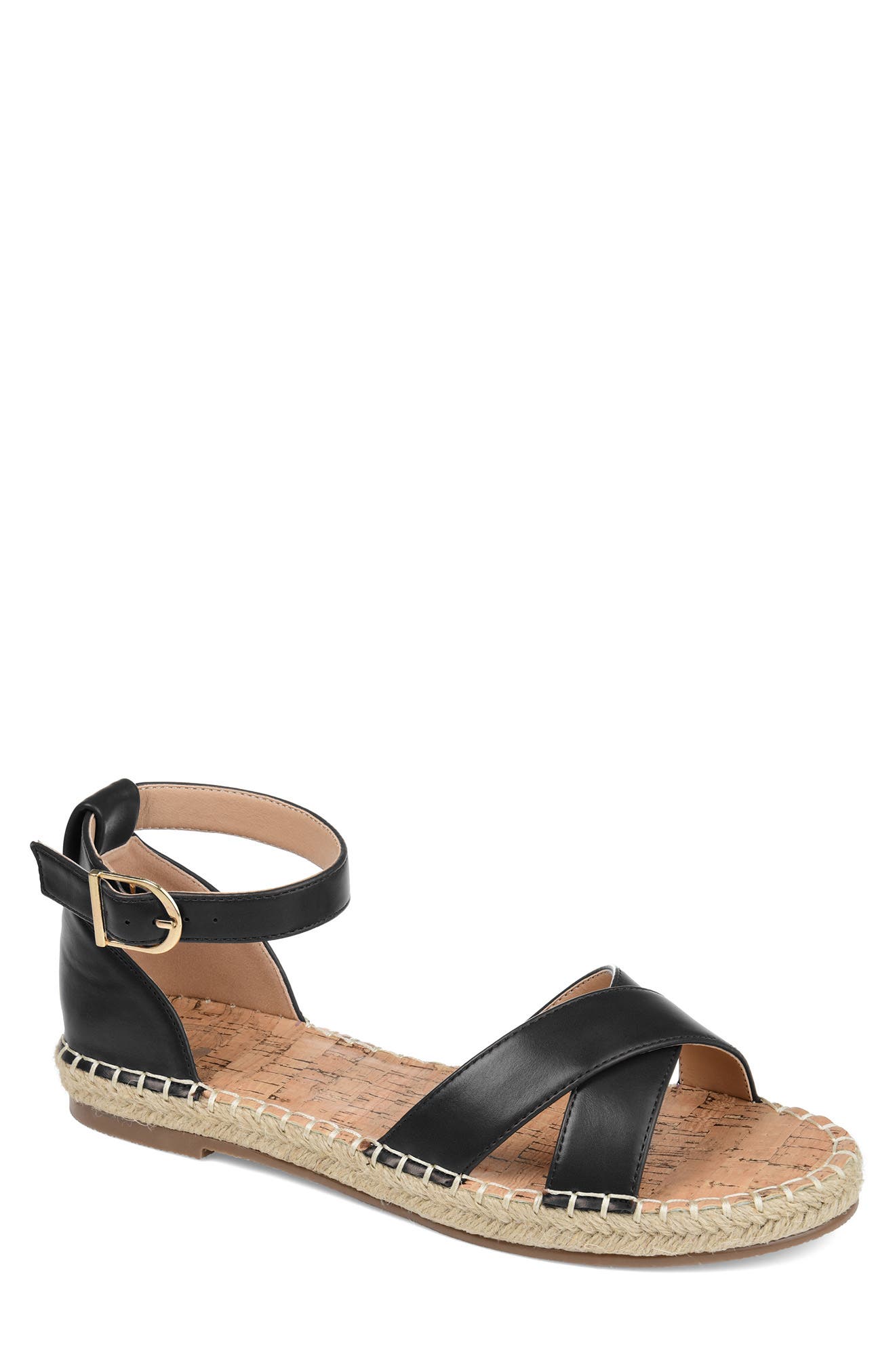 Journee Collection Lyddia Ankle Strap Espadrille Sandal - Wide Width, Main, color, 