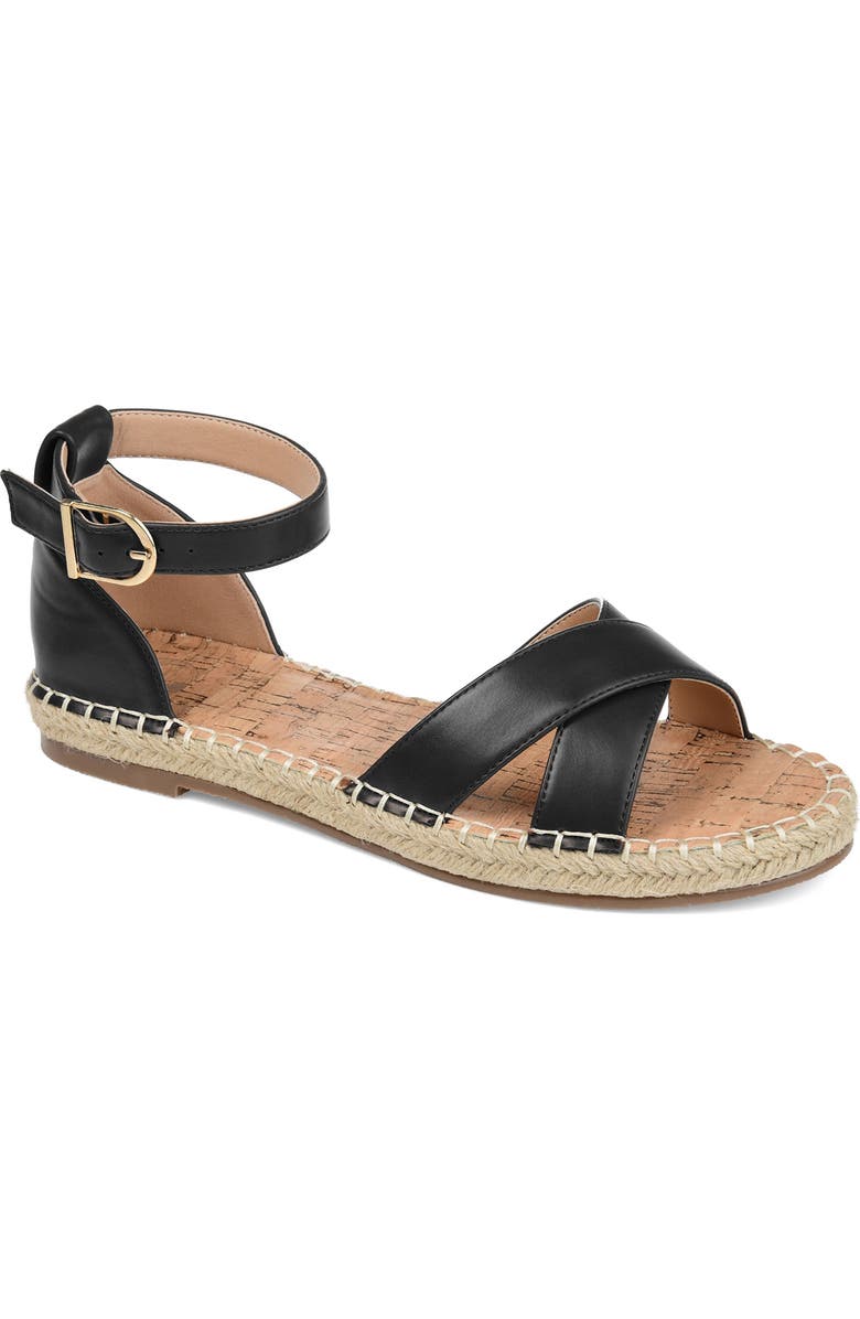 Journee Collection Lyddia Ankle Strap Espadrille Sandal - Wide Width, Main, color,