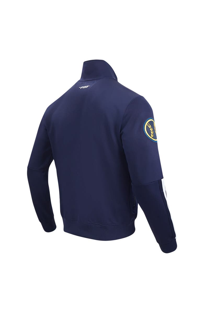 PRO STANDARD Men's Pro Standard Navy Milwaukee Brewers Fast Lane Full-Zip Track Jacket, Alternate, color,