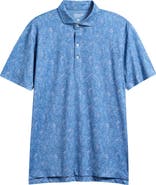 johnnie-O Osmond Leaf Print Performance Jersey Polo