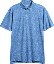 johnnie-O Osmond Leaf Print Performance Jersey Polo