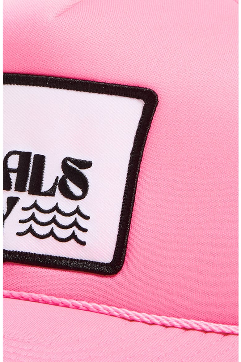 Locals Only II Patch Snapback Trucker Hat, Alternate, color, NEON PINK