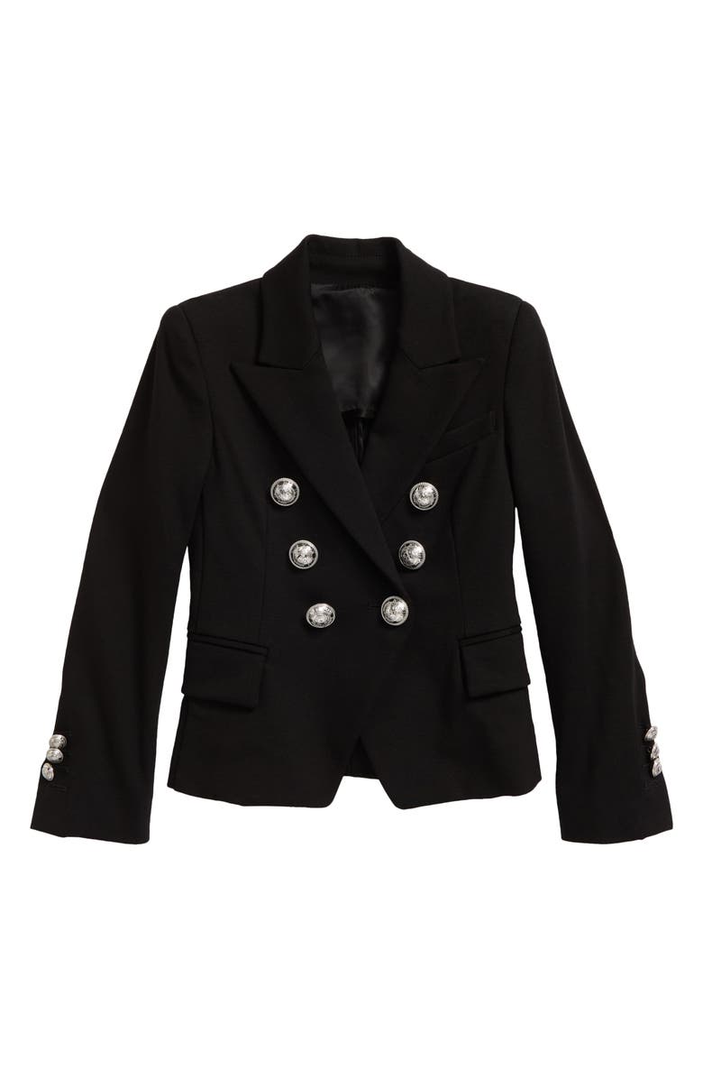 Balmain Kids' Double Breasted Blazer, Main, color, 