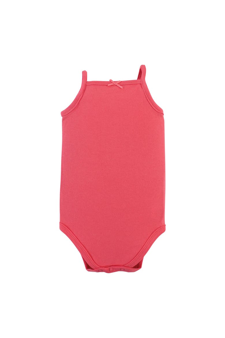 Soft Cotton Sleeveless Bodysuit, Alternate, color, Watermelon
