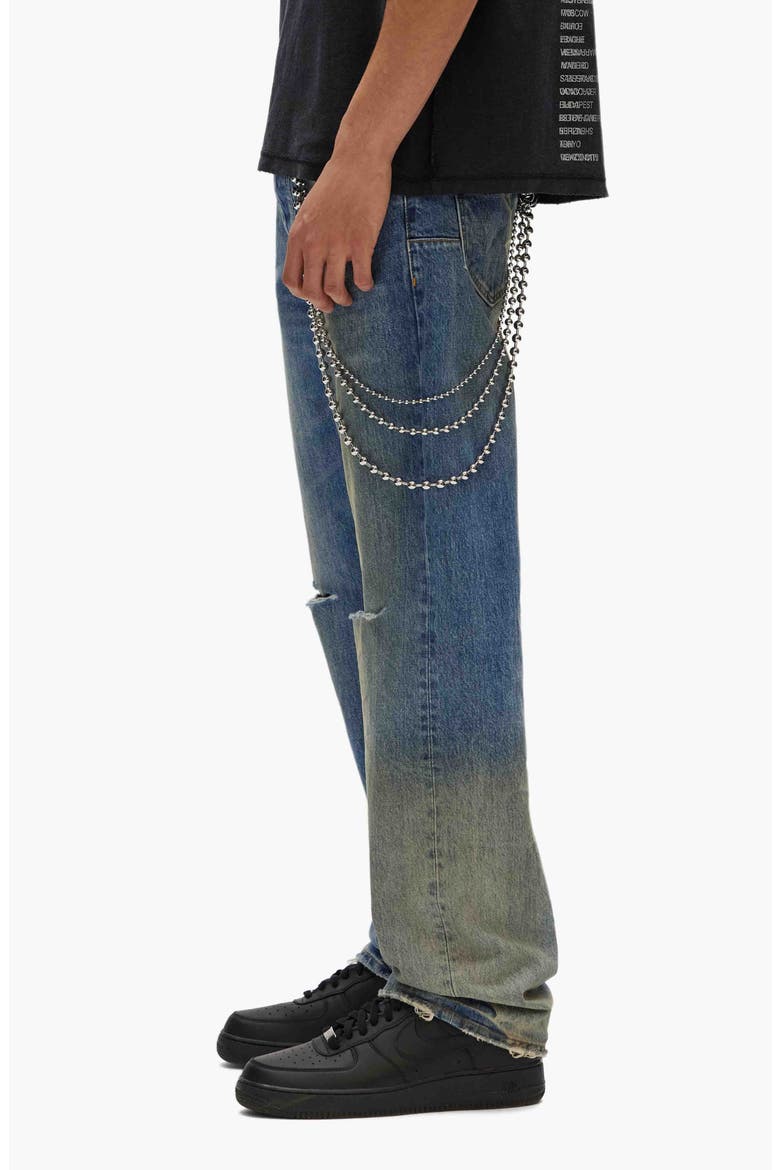 Gaia Blowout Distressed Jeans, Alternate, color, MID INDIGO