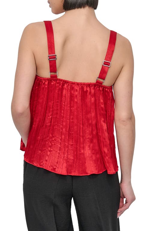 Dkny Crushed Pleats Sleeveless Top