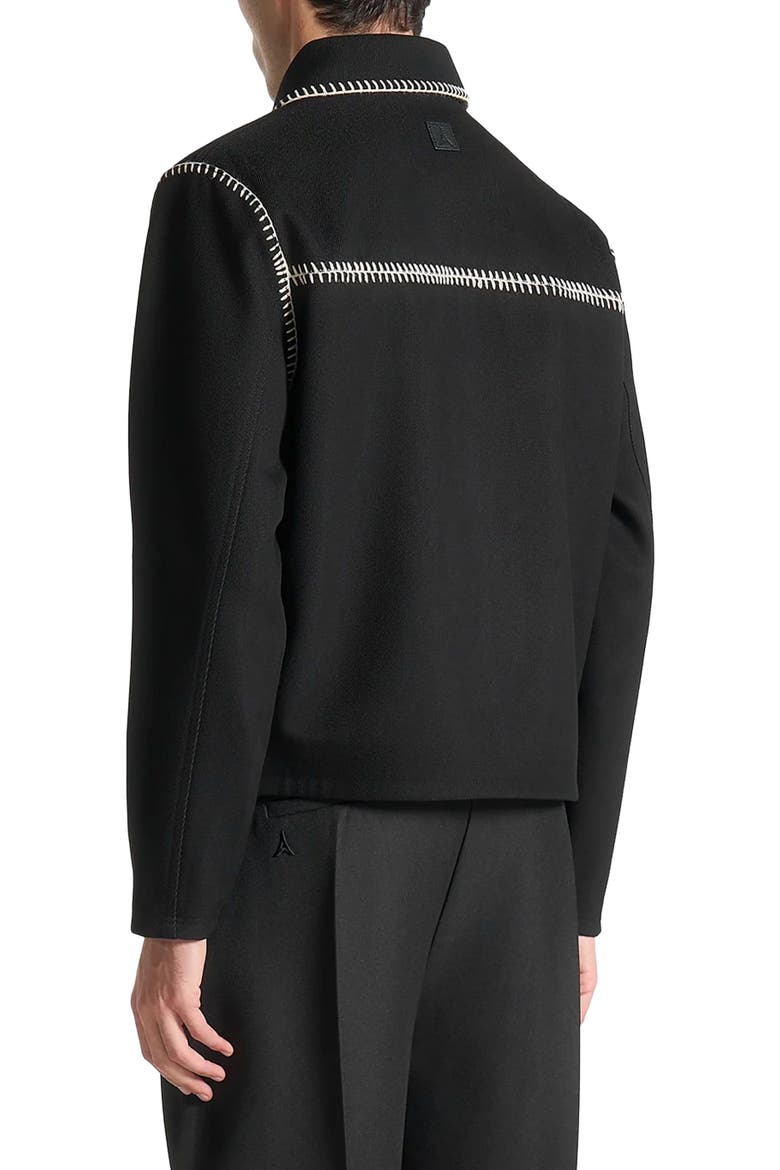 Alex Whipstitch Twill Boxy Jacket, Alternate, color, Black