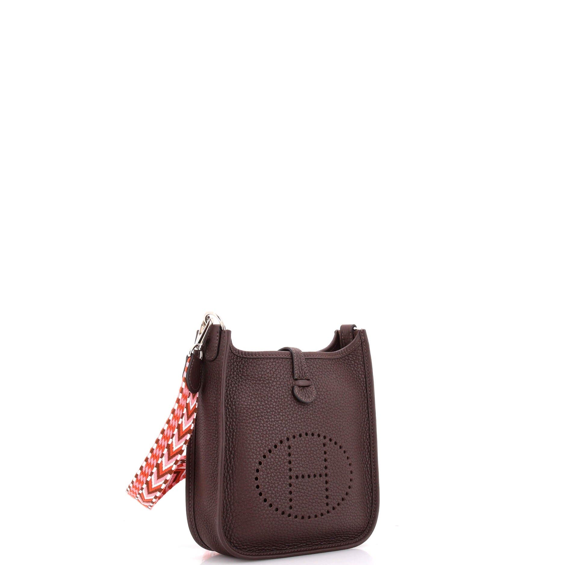 Pre-Owned Hermes Evelyne Bag Gen III Clemence TPM, Alternate, color, Rouge Sellier