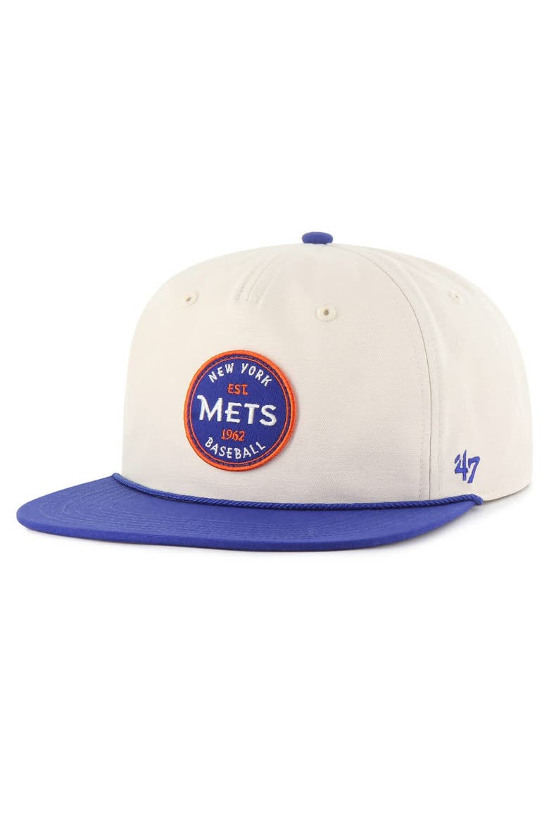Men's '47  Natural New York Mets Payson Captain Snapback Hat, Main, color, Natural