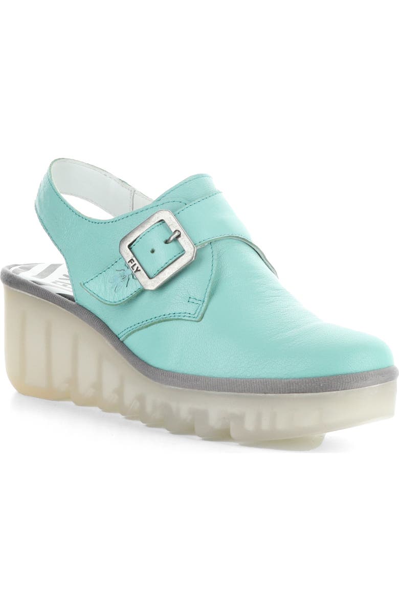 Fly London Bary Platform Wedge Clog, Main, color, Spearmint