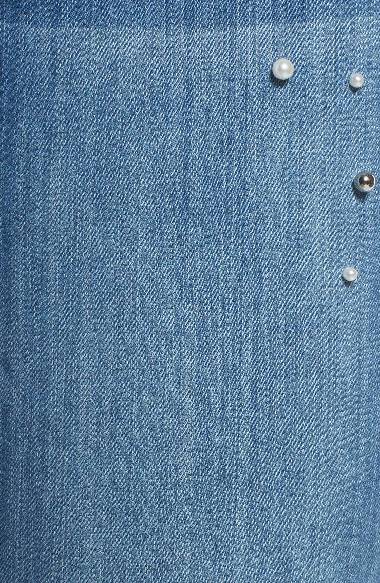 1822 Denim Pearl Detail Skinny Jeans, Alternate, color, 