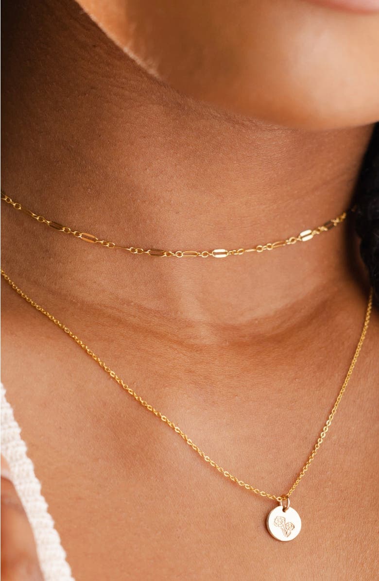 MADE BY MARY October Birth Flower Necklace, Alternate, color, Gold Filled