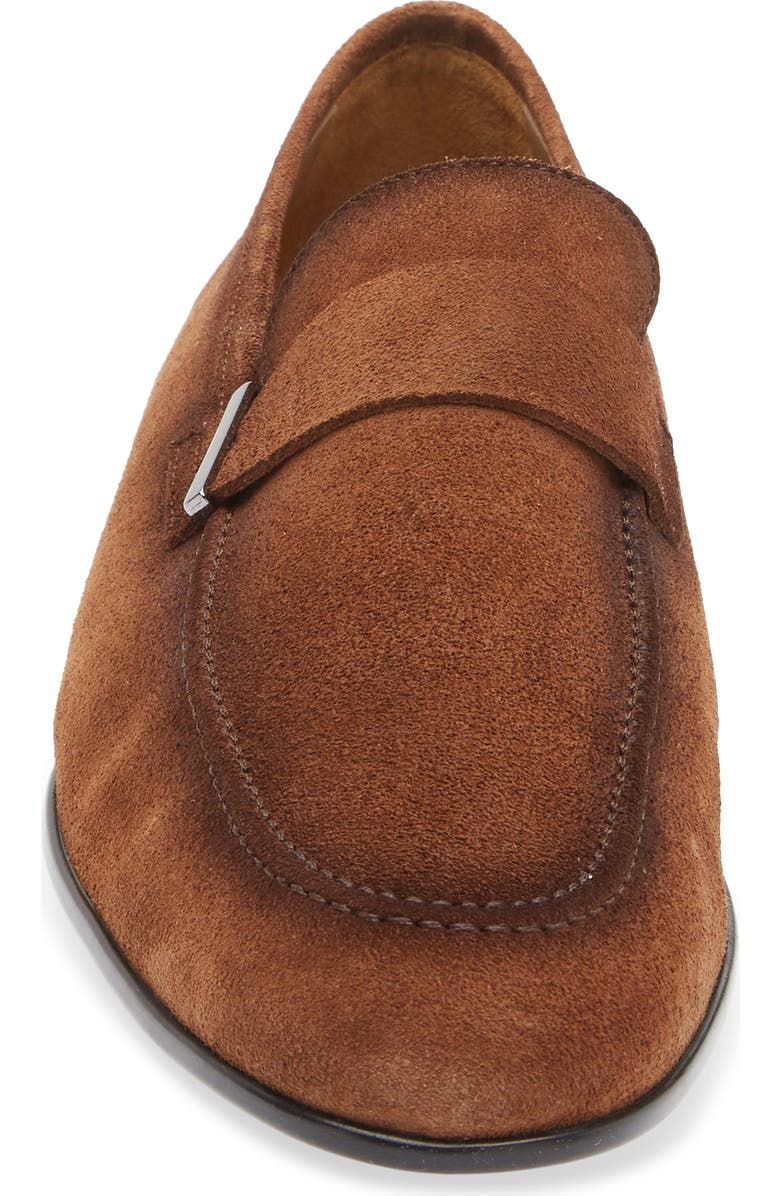 TO BOOT NEW YORK Blanton Suede Apron Toe Loafer, Alternate, color, Marrone