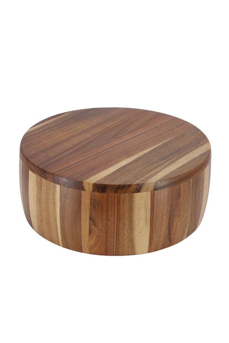 9.75 Inch Large Acacia Wood Salad Bowl, Alternate, color, Acacia