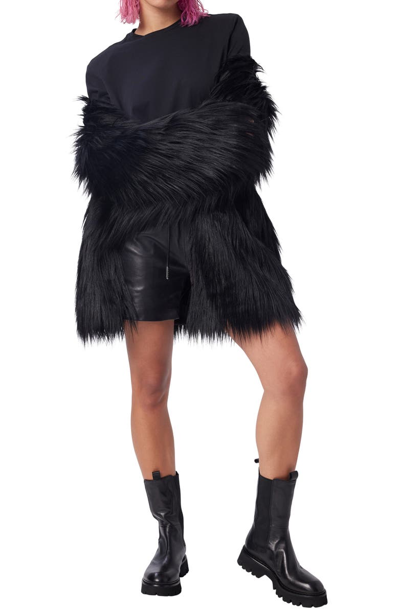 LITA by Ciara Faux Fur Coat, Alternate, color,