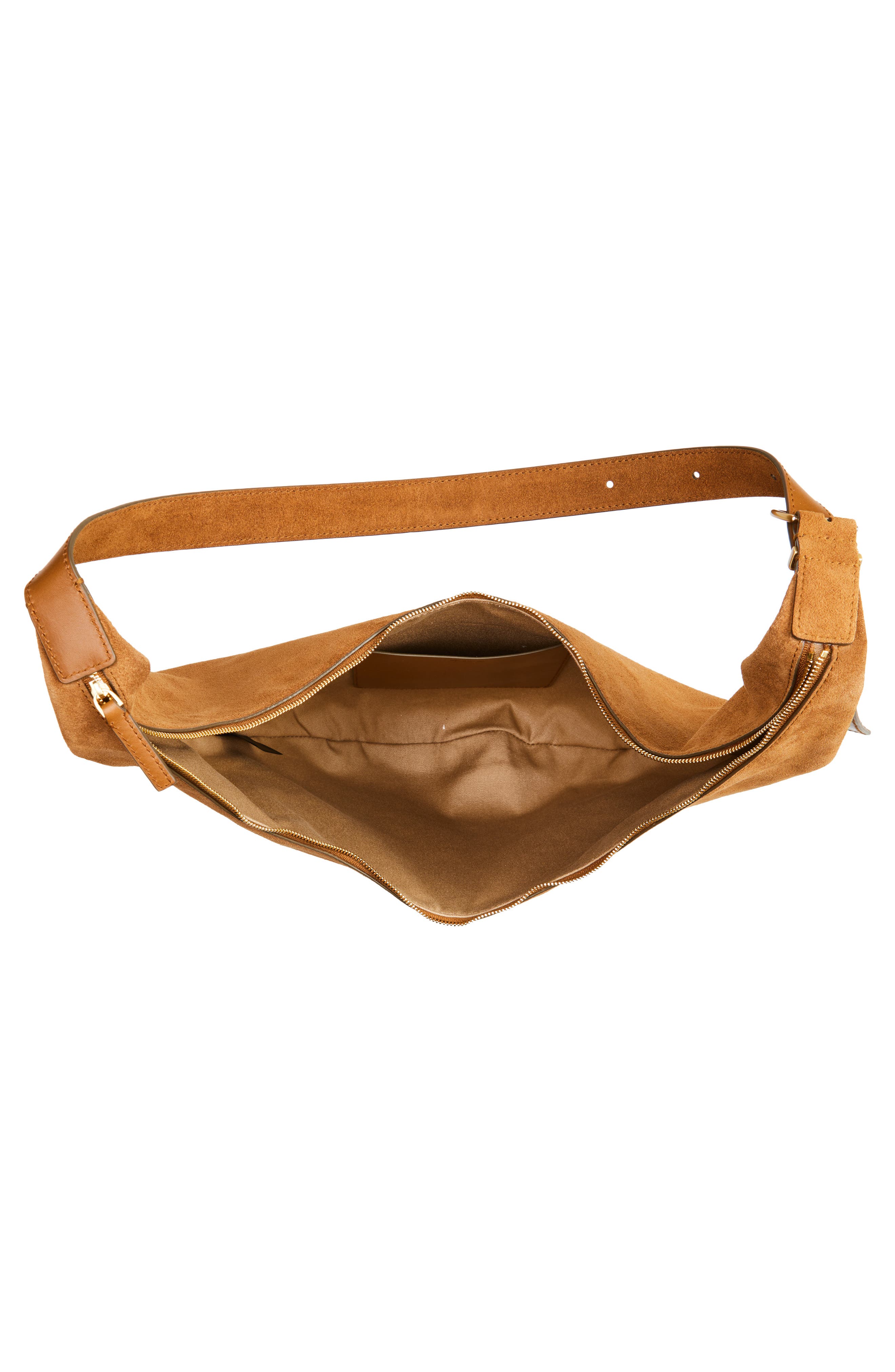 Madewell The Essential Curve Shoulder Bag, Alternate, color, Aged Cognac