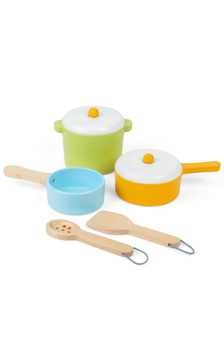 Bigjigs Toys Pots & Pans, Main, color, Multicoloured